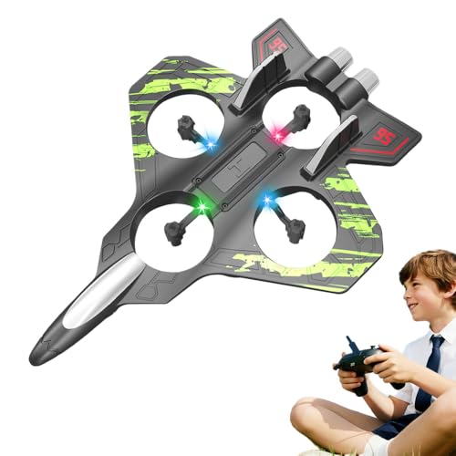 givuaime RC Flugzeuge Flugzeug Jet mit Licht, 2025 Neuest Ferngesteuertes Flugzeug, Vertikal Startendes Schaumflugzeug, Rc Plane Leicht Mit Anti-Sturz-Technologie & 360°-Stunt Für Anfänger (Grün) von givuaime