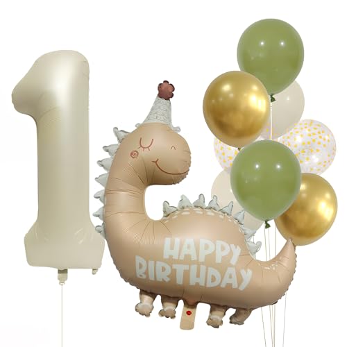 12 Stück 1. Geburtstag Dekorationen, 76,2 cm Folienzahlenballons, 1. Geburtstag Luftballons Set für Jungen und Mädchen, Dinosaurier-Themen-Dekorationen für Baby 1 Jahr alte Party 12 Stück 1. Geburtstag Dekorationen, 76,2 cm Folienzahlenballons, 1. Geburtstag Luftballons Set für Jungen und Mädchen, Dinosaurier-Themen-Dekorationen für Baby 1 Jahr alte Party von glowgare