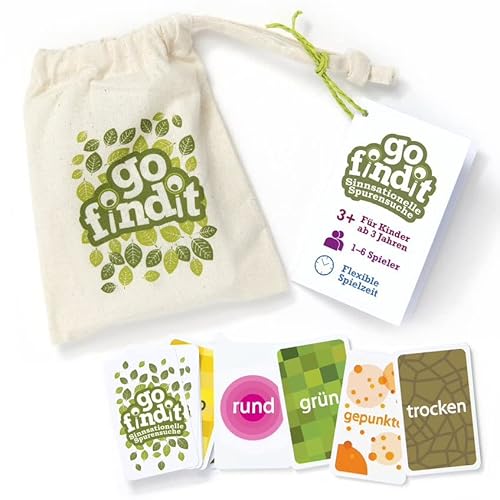 gofindit sinnsationelle Outdoor Schatzsuche Für Kinder ab 3, 4, 5, 6 Jahre | Finde es Natur | Geschenk für Mädchen und Junge | Reisespiel | outdoorspiele Kinder von gofindit