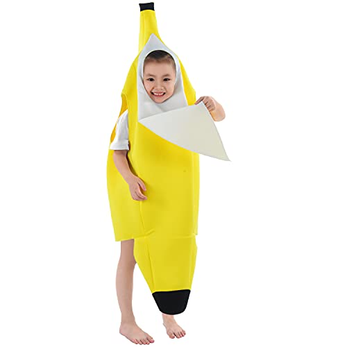 gogoparti Halloween-Bananen-Kostüm für Kinder, Jungen und Mädchen, Kleinkind, Bananen-Kostüme für Halloween, Party, Rollenspiel, Cosplay, 8–10 Jahre gogoparti Halloween-Bananen-Kostüm für Kinder, Jungen und Mädchen, Kleinkind, Bananen-Kostüme für Halloween, Party, Rollenspiel, Cosplay, 8–10 Jahre von gogoparti