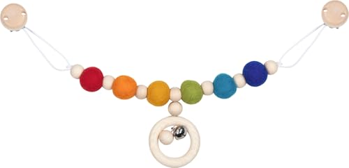 goki baby 65356 - Kinderwagenkette Regenbogen aus Holz und Wollfilz, fördert Greifreflex und Motorik, Bunte Filzkugeln und Holzringe, Made IN Germany, 44cm x 3cm x 10cm, ab der Geburt goki baby 65356 - Kinderwagenkette Regenbogen aus Holz und Wollfilz, fördert Greifreflex und Motorik, Bunte Filzkugeln und Holzringe, Made IN Germany, 44cm x 3cm x 10cm, ab der Geburt von goki