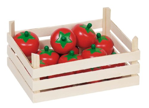 12 Tomaten aus Holz - inklusive Holzkiste 16,5 x 12,5 x 7 cm von goki