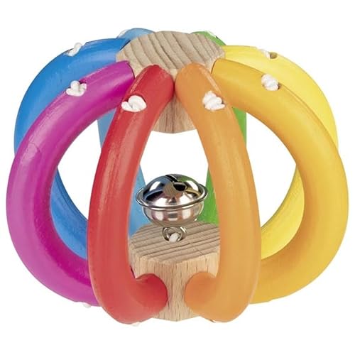 Flexible Rassel aus Holz, Regenbogenfarben GOKI Flexible Rassel aus Holz, Regenbogenfarben GOKI von goki