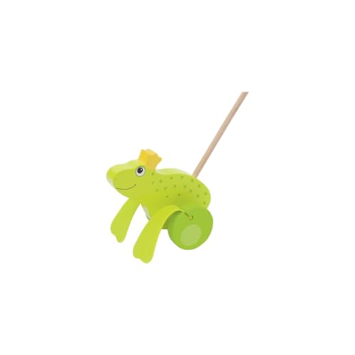 goki 54938 Schiebetier Froschkönig aus Holz mit Watschelgang, Krone & Schiebestab – kindgerechtes Lauflernspielzeug ab 1 Jahr goki 54938 Schiebetier Froschkönig aus Holz mit Watschelgang, Krone & Schiebestab – kindgerechtes Lauflernspielzeug ab 1 Jahr von goki