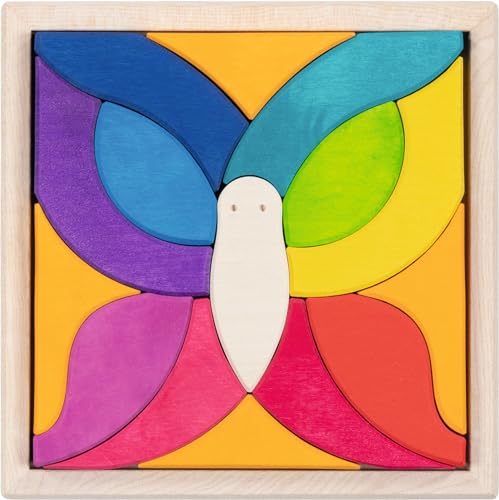 goki 58352 - Legespiel Schmetterling Mariposa aus Ahornholz - goki Evolution - 15 Teile - Bunte Farben auf Wasserbasis - Montessori-Spielzeug - Made in EU goki 58352 - Legespiel Schmetterling Mariposa aus Ahornholz - goki Evolution - 15 Teile - Bunte Farben auf Wasserbasis - Montessori-Spielzeug - Made in EU von goki