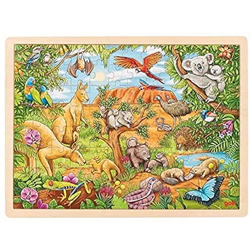 GOKI - Puzzle Australische Tiere, Puzzle, Mehrfarbig (57441) von goki