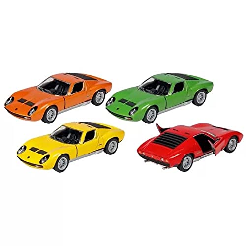 Goki 12305 Lamborghini Miura P400 SV (1971), Metall, 1:34, L=12,5 cm Autos und Figuren, bunt von goki
