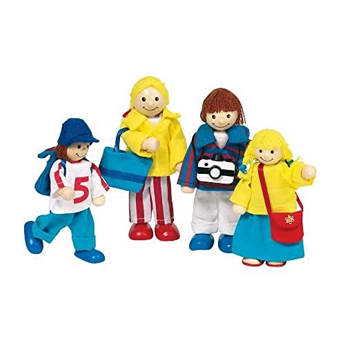 Goki 51932 - Biegepuppen Urlauberfamilie von goki