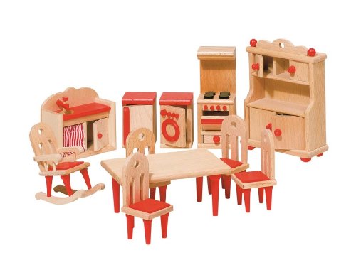 Goki 51951 - Küche, 11-teilig, Puppenhausmöbel Goki 51951 - Küche, 11-teilig, Puppenhausmöbel von goki