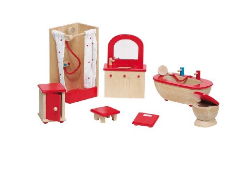 Goki 51959 - Badezimmer, 7-teilig, Puppenhausmöbel Goki 51959 - Badezimmer, 7-teilig, Puppenhausmöbel von goki