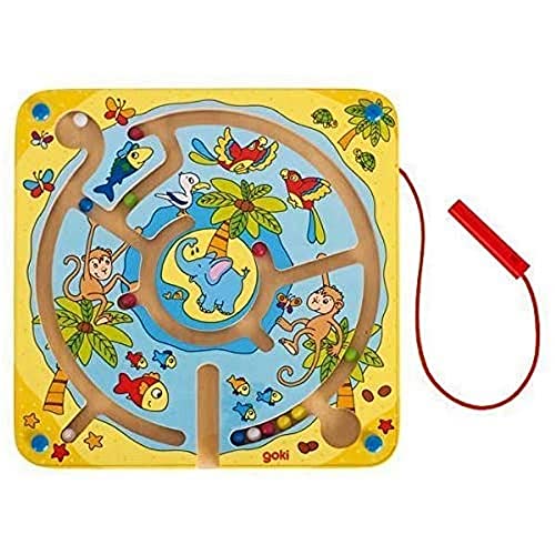 Goki 53818 Magnetlabyrinth Insel aus Holz, Mehrfarbig Goki 53818 Magnetlabyrinth Insel aus Holz, Mehrfarbig von goki