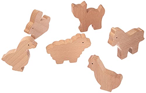 Goki 53871 Verschiedene Bauernhoftiere, Spielzeug aus Holz, 10 Stück, für Kinder ab 3 Jahren Goki 53871 Verschiedene Bauernhoftiere, Spielzeug aus Holz, 10 Stück, für Kinder ab 3 Jahren von goki