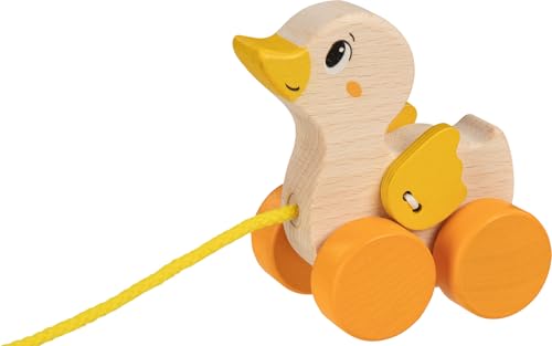 Goki 54884 Animal de Arrastre pato Nicht anwendbar Spielzeug zum Ziehen, bunt von goki