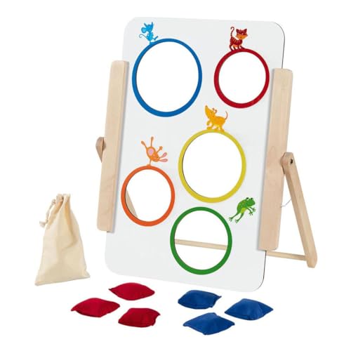 goki Zielwurfspiel für Klein und Groß - Beidseitig bespielbar, aus Holz, inkl. Wurfsäckchen, fördert Hand-Augen-Koordination, ideal für drinnen und draußen, Sackloch Spiel goki Zielwurfspiel für Klein und Groß - Beidseitig bespielbar, aus Holz, inkl. Wurfsäckchen, fördert Hand-Augen-Koordination, ideal für drinnen und draußen, Sackloch Spiel von goki