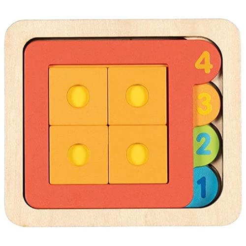 Goki 57350 Schichtpuzzle, Formen II bodenpuzzles, bunt von goki