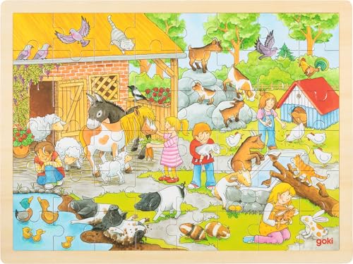 Einlegepuzzle Streichelzoo (Kinderpuzzle), Gemischt von goki