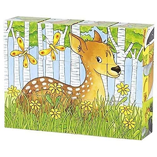 Goki 57710 3D Würfel-Puzzle mit Waldtieren, bunt Goki 57710 3D Würfel-Puzzle mit Waldtieren, bunt von goki