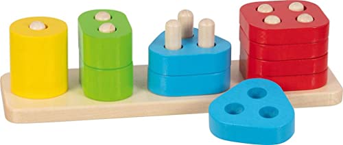 Goki 58448 Set zum Sortieren von Formen lernt das Zählen 3D-Puzzles, bunt von goki