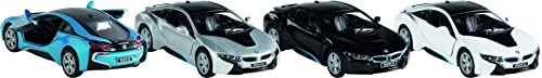 Goki - BMW i8, Metall, 1:36, L= 12,5 cm Nicht anwendbar Action-Spiele und Spiegelungen, Mehrfarbig, einzigartig (12304) von goki