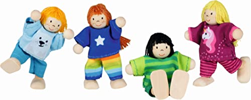 Goki Biegepuppen Kinder-Clique: H= 6 cm, Holz, 4 Teile, per Set Goki Biegepuppen Kinder-Clique: H= 6 cm, Holz, 4 Teile, per Set von goki