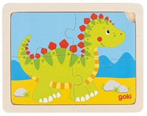 Goki Einlegepuzzle Dinosaurier Holz, nur 4 Teile Goki Einlegepuzzle Dinosaurier Holz, nur 4 Teile von goki