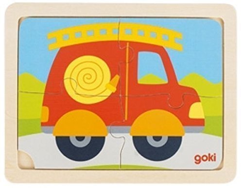 Goki Einlegepuzzle Feuerwehr Holz, nur 4 Teile Goki Einlegepuzzle Feuerwehr Holz, nur 4 Teile von goki