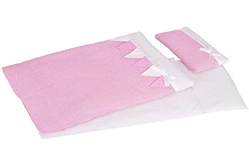 Goki Puppenbettzeug rosa Streifen von goki