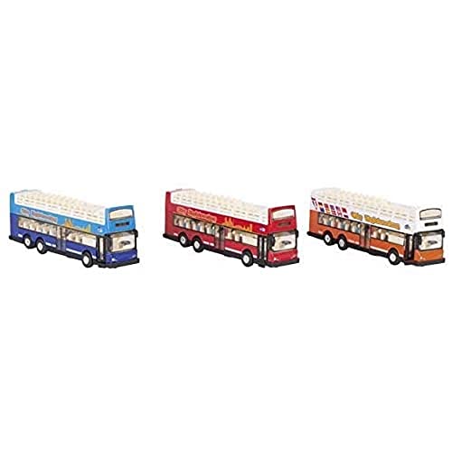 Goki - Sightseeing Bus, Fahrzeug, L= 18,3 cm Spielzeugzug & Zubehör, Farbe (Mehrfarbig) (12266) von goki