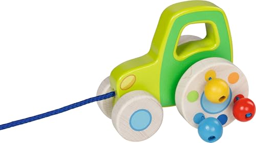 Goki - Traktor für Babypuppen, Mehrfarbig (54868) von goki