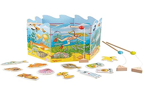 Goki 56782 The Environment Fishing Game Peggy Diggledey, gemischt von goki