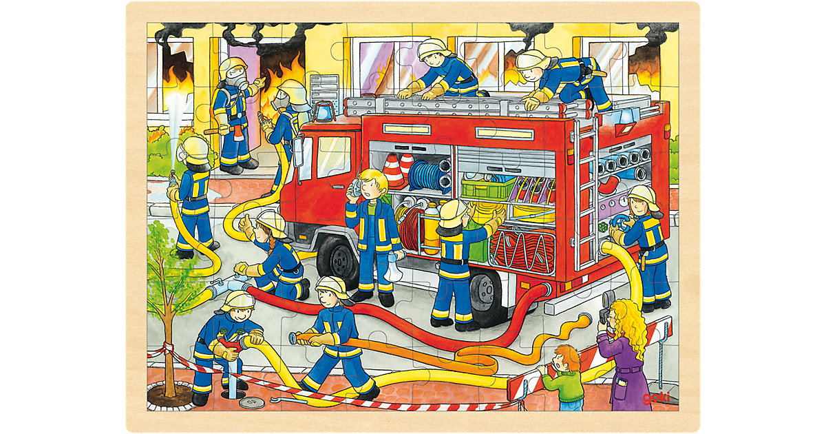 Holzpuzzle 48 Teile Feuerwehr Holzpuzzle 48 Teile Feuerwehr von Goki