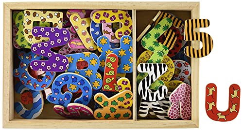 Magnet-Alphabet und Zahlen: H= 5,5 cm, Holz, 88 Teile, im Holzkasten, per Set Magnet-Alphabet und Zahlen: H= 5,5 cm, Holz, 88 Teile, im Holzkasten, per Set von goki