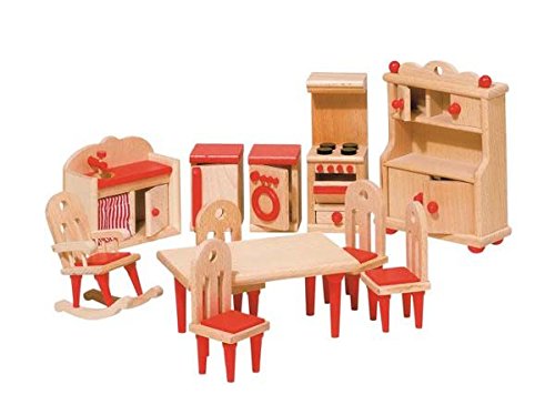 Puppenhausmöbel Set mit 5 Zimmern von goki