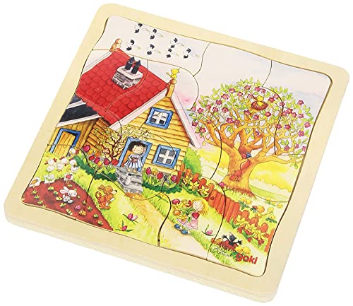 Schichtenpuzzle 54 Teile Jahreszeiten Puzzle Holz von goki