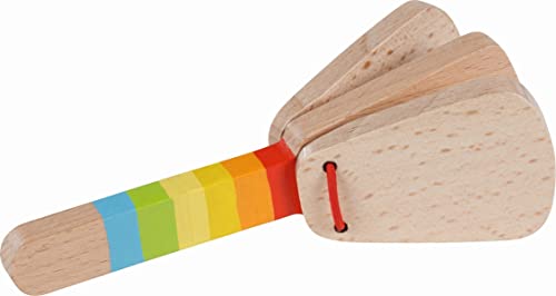 Stielkastagnette Regenbogen: L= 14,5 cm, Holz, per Stück von goki