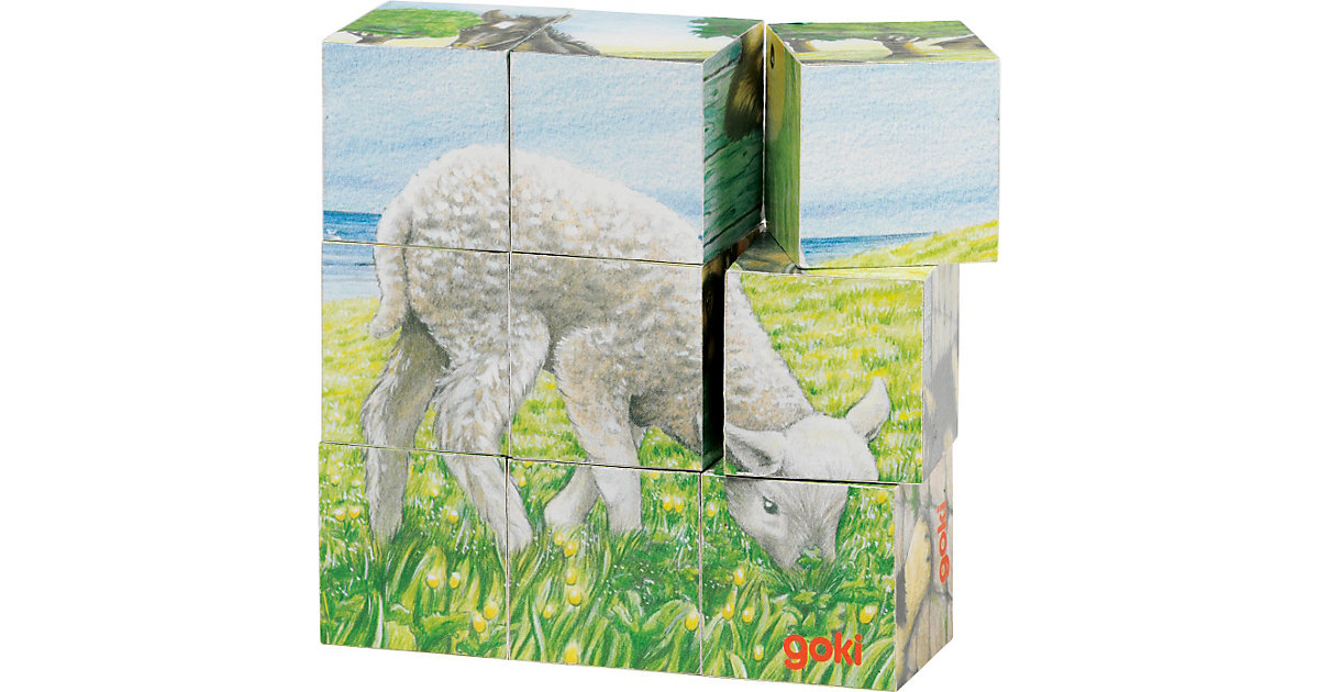 Würfelpuzzle Bauernhoftiere Würfelpuzzle Bauernhoftiere von Goki