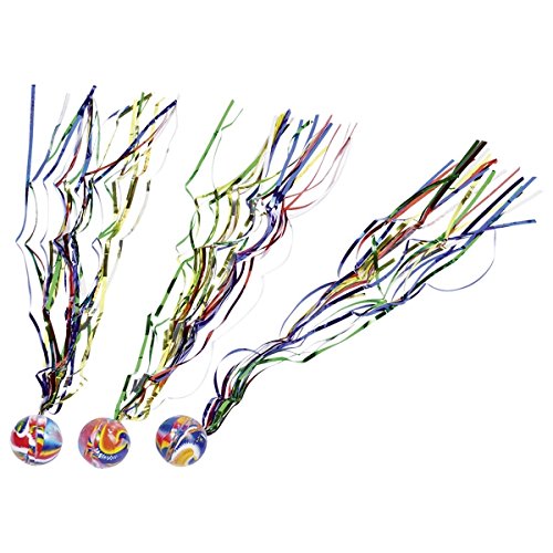 goki 3 Stück Flummi Shooting Star Flummy mit glitzernden Schweif, Dopsball, Gummiball Ball Stern als Mitgebsel von goki