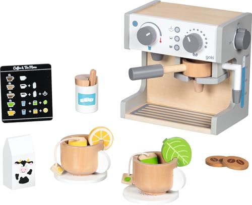 goki 51460 - Kaffee und Tee Station aus Holz, Spielset für kleine Barista und Teeliebhaber, Zubehör für Spielküche und Kaufmannsladen, Holzspielzeug 19cm x 12cm x 18cm, 16er Set, ab 3 Jahre goki 51460 - Kaffee und Tee Station aus Holz, Spielset für kleine Barista und Teeliebhaber, Zubehör für Spielküche und Kaufmannsladen, Holzspielzeug 19cm x 12cm x 18cm, 16er Set, ab 3 Jahre von goki
