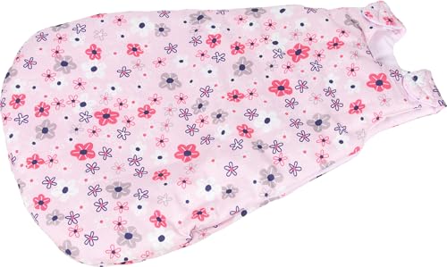 goki 51466 - Puppenschlafsack Blütentraum aus Textil, waschbares Puppenzubehör für Puppenbett und Puppenwagen, Blumenmuster und Druckknöpfe, 42 x 30 x 2cm, ab 3 Jahr von goki