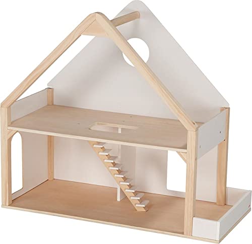 Goki 51523 Puppenhaus 2-stöckig, Holz, 74 x 33,5 x 66 cm von goki