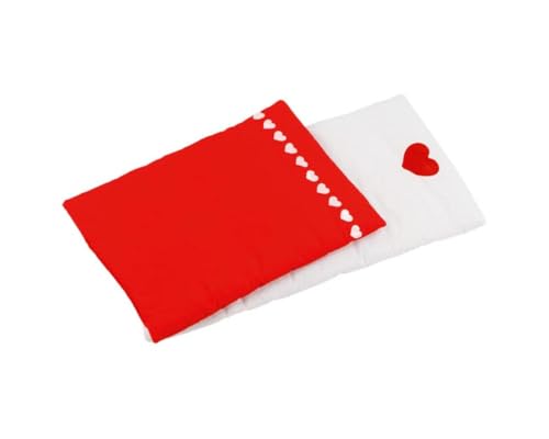 goki 51740 - Puppenbettzeug rot weiß mit Herzen für Babypuppen - mit Kissen, Oberbett, Unterbett goki 51740 - Puppenbettzeug rot weiß mit Herzen für Babypuppen - mit Kissen, Oberbett, Unterbett von goki