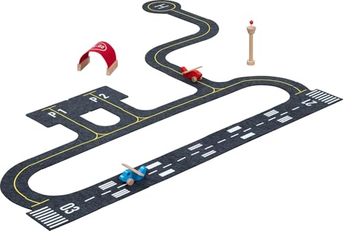 goki 53777 – Spielset Flughafen gokiAir – 26-teiliges Flughafen-Set aus Holz und Filz mit Flugzeugen, Tower, Hangar sowie Start- und Landebahn goki 53777 – Spielset Flughafen gokiAir – 26-teiliges Flughafen-Set aus Holz und Filz mit Flugzeugen, Tower, Hangar sowie Start- und Landebahn von goki