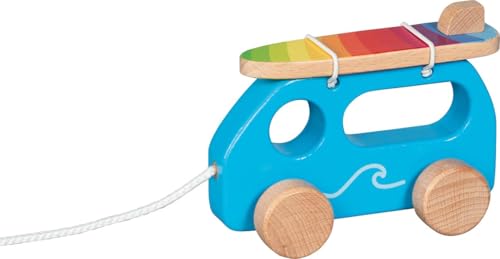goki 54858 - Ziehfahrzeug Surfer Van - modernes Design - abnehmbares Surfbrett von goki