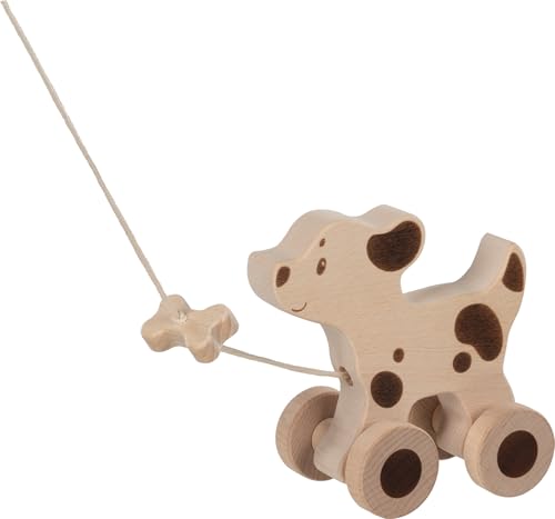 goki 54863 Ziehtier Hund aus Holz, Nachzieh-Spielzeug mit Tiermotiv, Lernspielzeug inklusive Schnur, Babyspielzeug fördert Koordination und Motorik, Made IN Europe, 15cm x 7cm x 14cm, ab 1 Jahr goki 54863 Ziehtier Hund aus Holz, Nachzieh-Spielzeug mit Tiermotiv, Lernspielzeug inklusive Schnur, Babyspielzeug fördert Koordination und Motorik, Made IN Europe, 15cm x 7cm x 14cm, ab 1 Jahr von goki