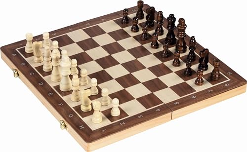 goki 56314 - Schach/Dame Spiel 2in1, magnetisch - praktische 2-in-1 Lösung - perfekt als Reisespiel geeignet von goki