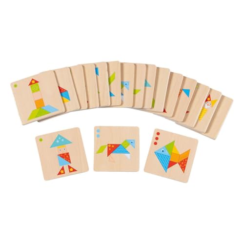 goki 56316 - Bunte Tangram Welt aus Holz, Kreatives Holzpuzzle zur Förderung von Farben, Formen und Mustern in spielender Form, 37er Set, ab 3 Jahre goki 56316 - Bunte Tangram Welt aus Holz, Kreatives Holzpuzzle zur Förderung von Farben, Formen und Mustern in spielender Form, 37er Set, ab 3 Jahre von goki