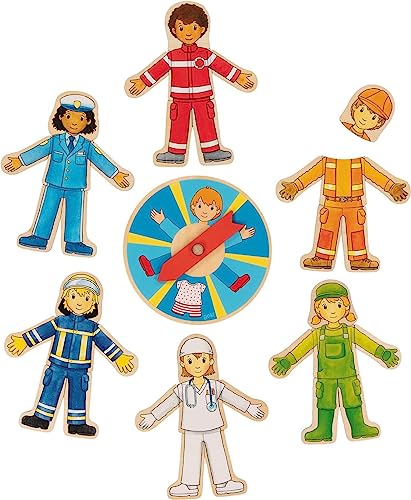 goki 56784 Berufe Nicht zutreffend Puzzle Karriere, Gemischt, Ruleta Ø = 14 cm von goki