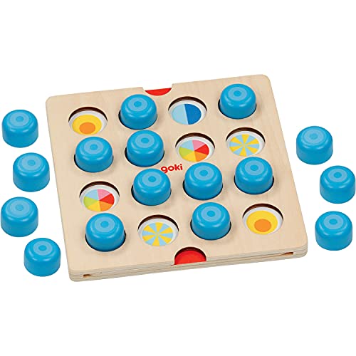 goki 56787 - Memospiel Tiere und Symbole aus Holz - 6 Spielfeldern mit niedlichen Motiven - fördert die Konzentration - Spielspaß für die ganze Familie goki 56787 - Memospiel Tiere und Symbole aus Holz - 6 Spielfeldern mit niedlichen Motiven - fördert die Konzentration - Spielspaß für die ganze Familie von goki