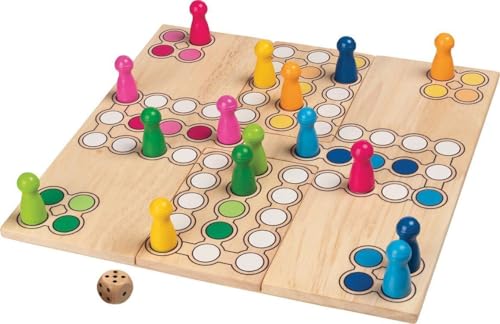 goki 56914 - Brettspiel Ludo aus Holz für 4 Spieler hochwertig verarbeitet 24 x 24 cm goki 56914 - Brettspiel Ludo aus Holz für 4 Spieler hochwertig verarbeitet 24 x 24 cm von goki
