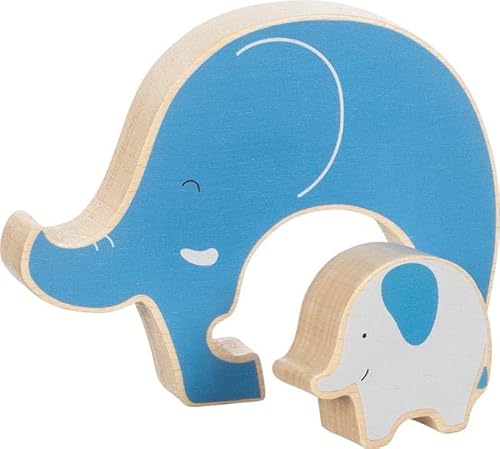 goki 57330 Aufstellpuzzle Elefant aus Holz – Lernspielzeug, Fördert Kreativität, Geschicklichkeit, Konzentration und Fantasie, 2-er Set, ab 1 Jahr, Blau und Weiß goki 57330 Aufstellpuzzle Elefant aus Holz – Lernspielzeug, Fördert Kreativität, Geschicklichkeit, Konzentration und Fantasie, 2-er Set, ab 1 Jahr, Blau und Weiß von goki